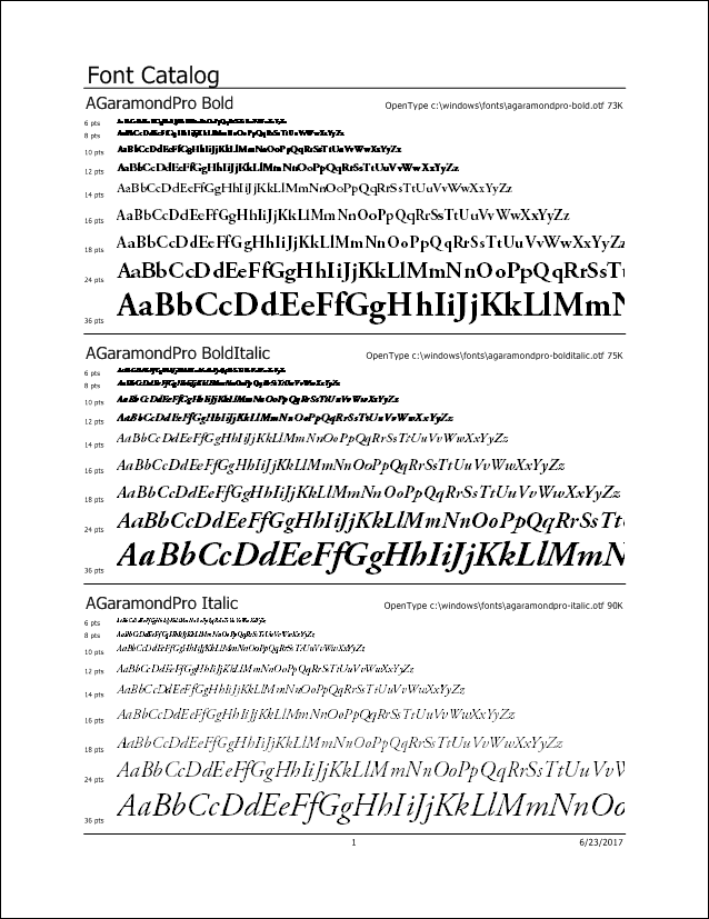 Printer's Apprentice - 3 Up Font Catalog
