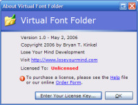 VFF 1.0 - About screen