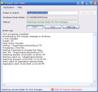VFF 1.0 - Main screen with log